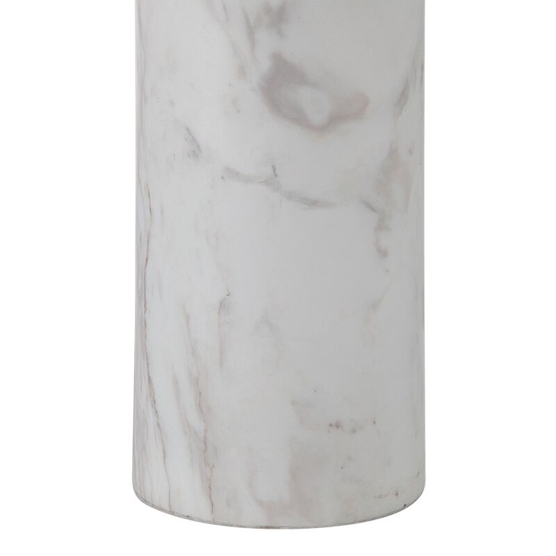 Renwil Beausoleil 25 Tall Satin Brass Iron Table Lamp With Drum Linen Shade