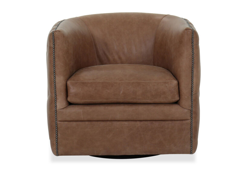Palazzo Brown Leather Swivel Chair