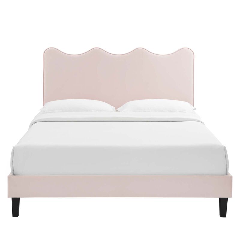 Modway - Current Performance Velvet Full Platform Bed image number 5
