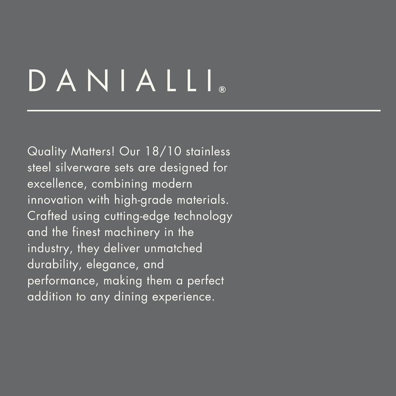 Danialli Sleek Silverware Set, Durable 18/10 Stainless Steel Flatware Set, Dishwasher Safe, Built to Last image number 3
