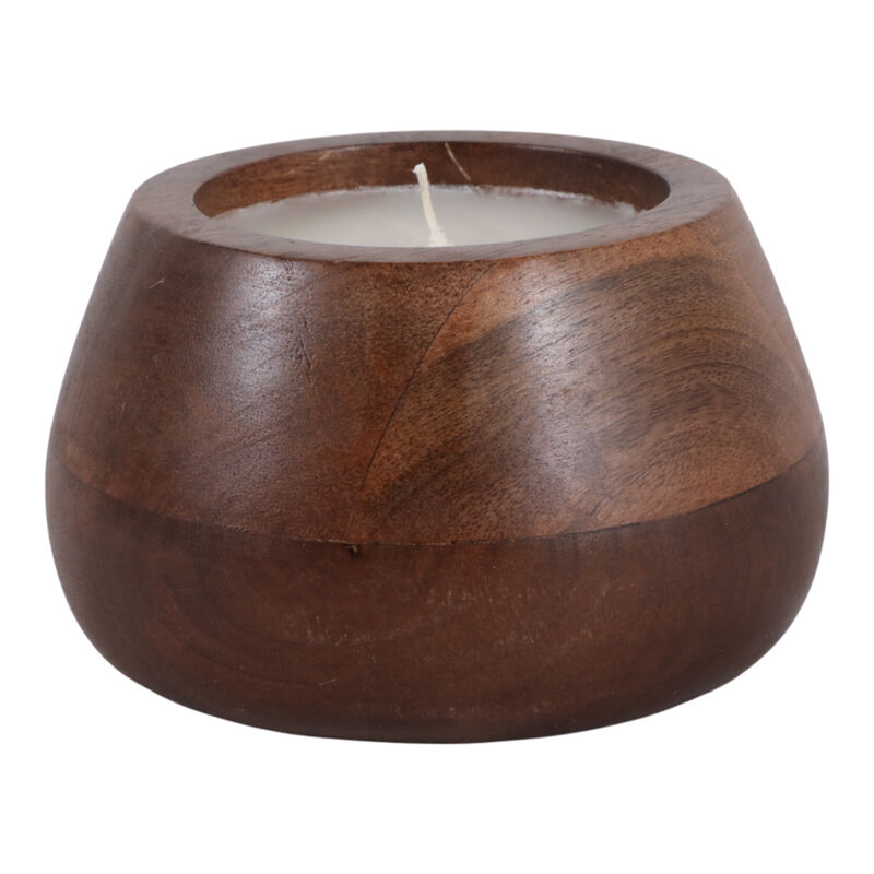 Vanilla Wood Bowl Candle image number 4