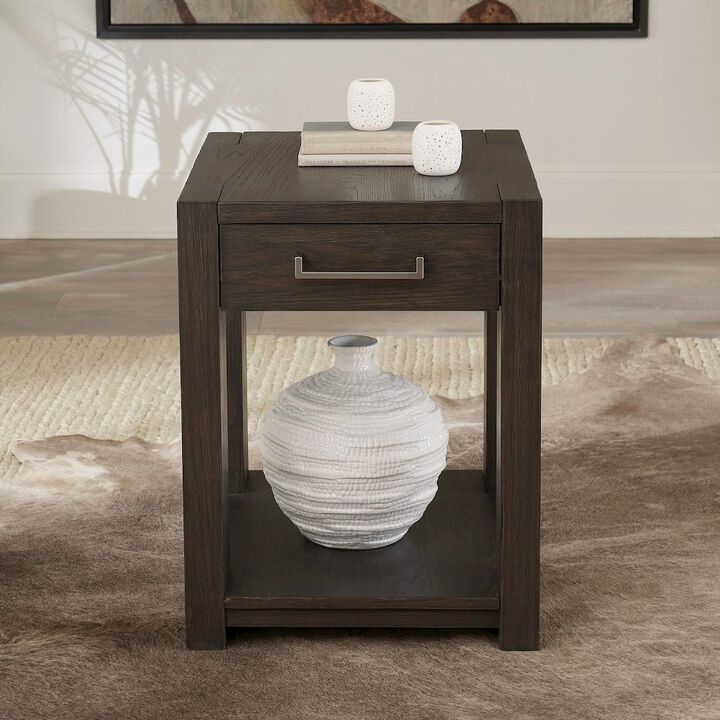 Liberty Furniture Lennox Hill Living Room Chairside Table  - Bark
