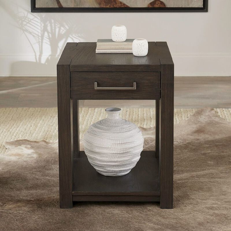 Liberty Furniture Lennox Hill Living Room Chairside Table  - Bark image number 1