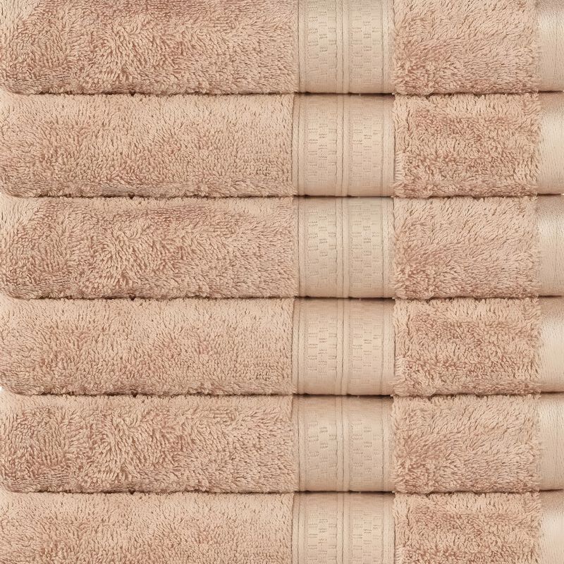 Heavyweight 6 Piece Hand Towel Set with Plush Rayon Blend Fabric image number 2