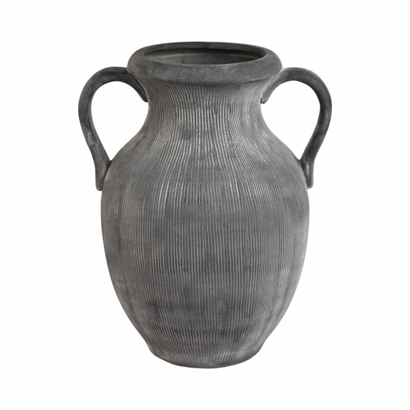 12" Weathered Jug With Handles, Black image number 0
