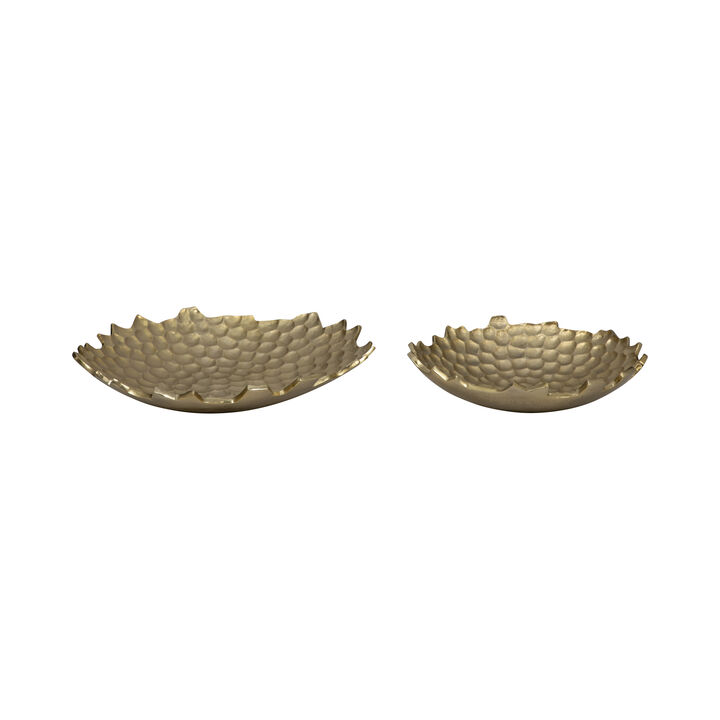 Metal Honeycomb Bowls, Gold