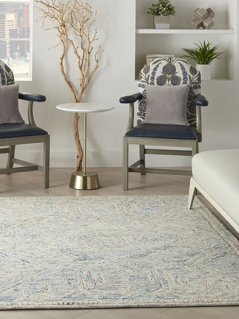 Interlock ITL02 Blue/Multicolor 5' x 7'6" Rug