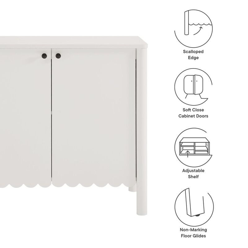 Modway Emmeline 2-Door Scalloped Sideboard in Light Gray image number 3