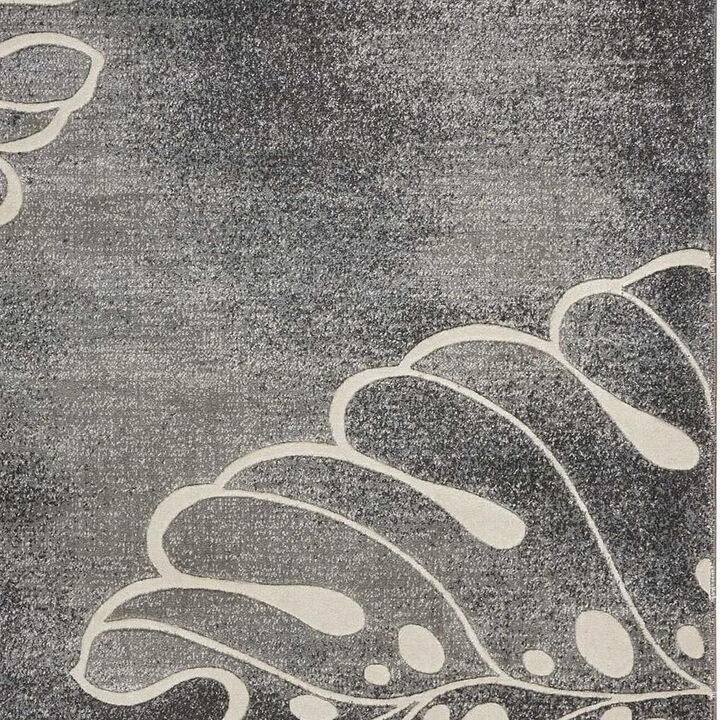 HomeRoots Floral Vines Non Skid Runner Rug