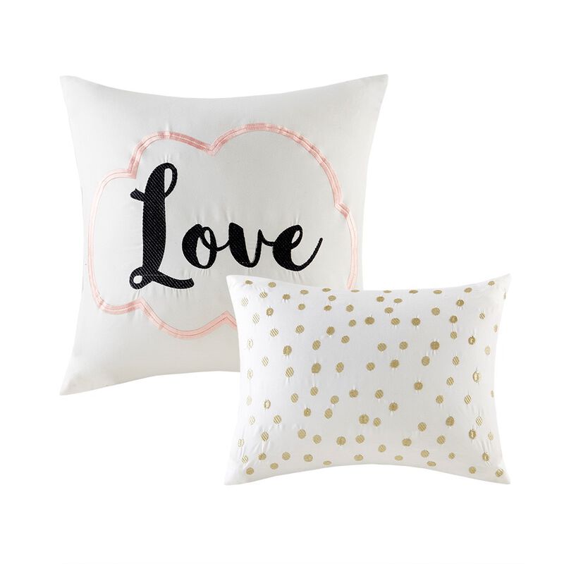 Gracie Mills Isabelle 5-Piece Metallic Geometric Comforter Set