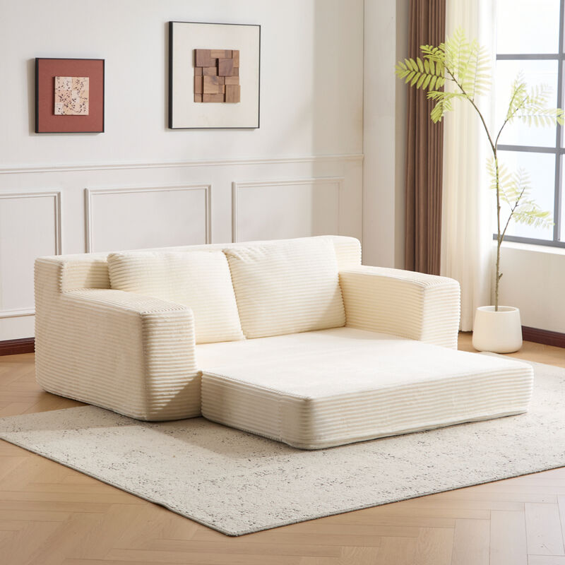 GOODSILO Comfortable Deep Seat Sofa Bed with Reversible Cushions and Pillows for Modern Living Spaces image number 3