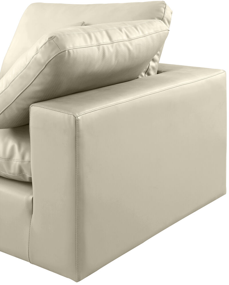 Meridian Furniture Comfy Cream Vegan Leather Modular Sofa image number 6