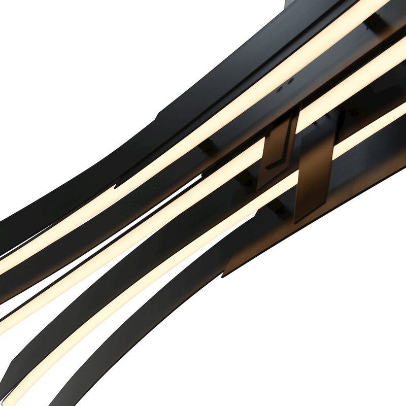 CWI Lighting Solara Integrated LED Black Chandelier