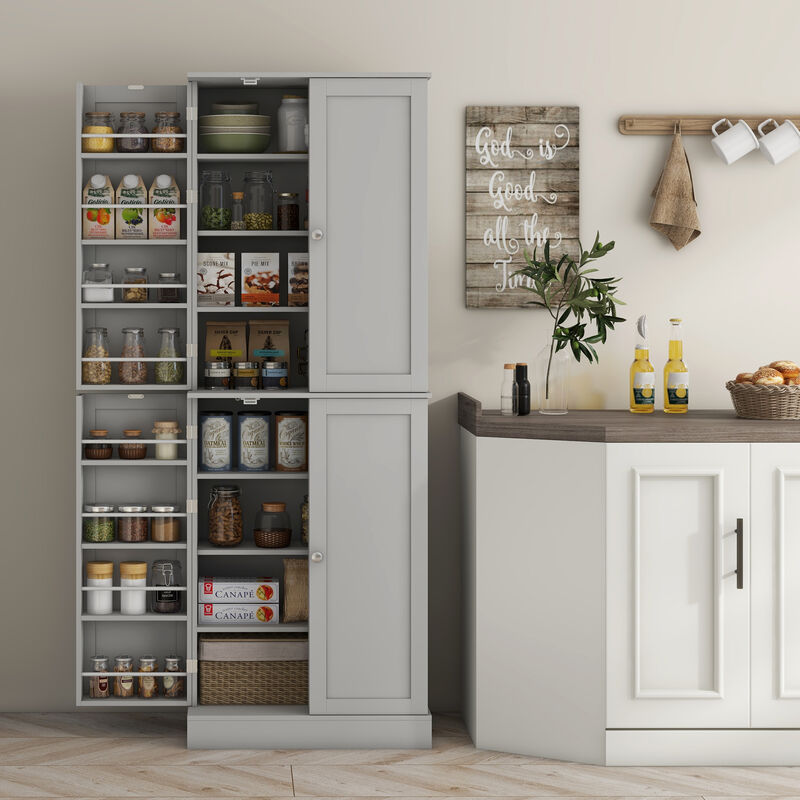 Hivvago 4-Door Kitchen Storage Cabinet with Shelves image number 7