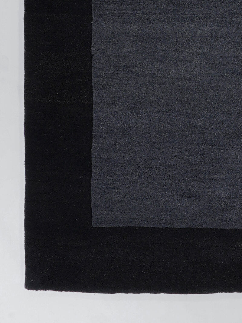 RUGSOTIC CARPETS HAND TUFTED WOOL ECO-FRIENDLY AREA RUGS  - Rectangle Shape, Charcoal & Black, Contemporary Modern Design, High Pile Handmade Area Rugs for Living Room, Bed Room (K00201) image number 2