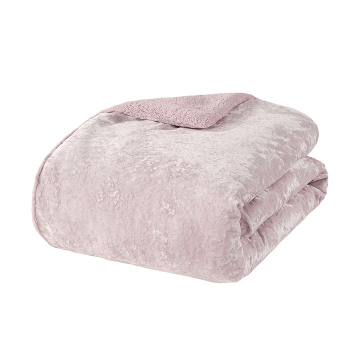 Gracie Mills Graciela Luxe Crushed Velvet Reversible Comforter Set