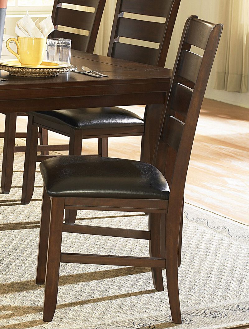 Streamdale Dark Oak Upholstered Dining Chairs - Set of 2