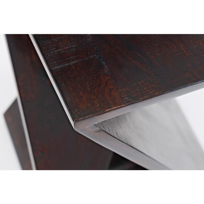 Jofran Solid Mango Hardwood Modern Angled Jasper Table