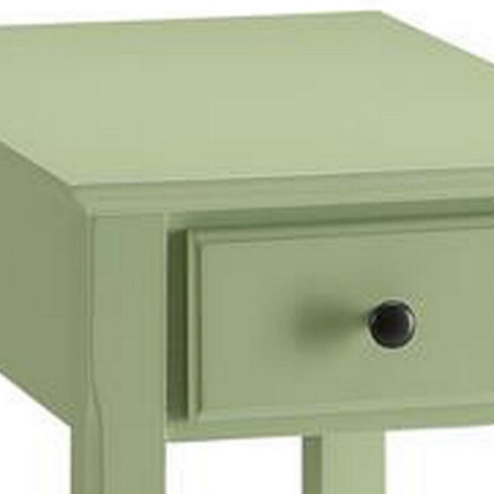 Amiable Side Table, Light Green-Benzara