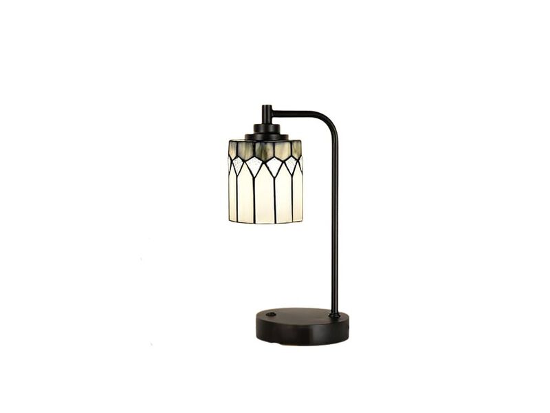 Tiffany Style Stained Glass Table Lamp For Office Nightstand Desk Bulbs Included image number 0