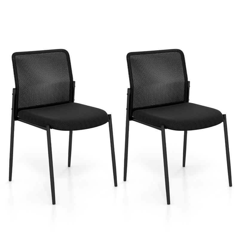 2-Piece Waiting Room Guest Chairs with Ergonomic Mesh Backrest image number 0