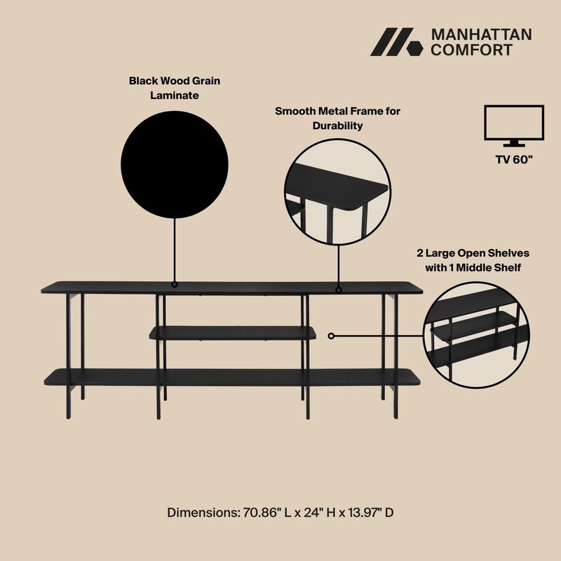 Celine Large Black Console Table