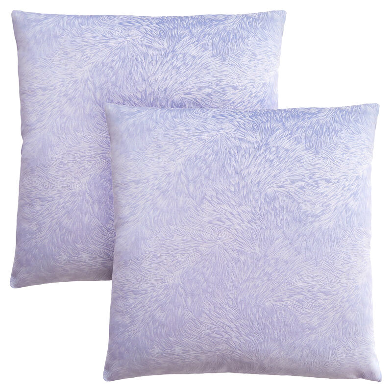 Monarch Specialties I 9325 Pillows, Set Of 2, 18 X 18 Square, Insert Included, Decorative Throw, Accent, Sofa, Couch, Bedroom, Polyester, Hypoallergenic, Purple, Modern