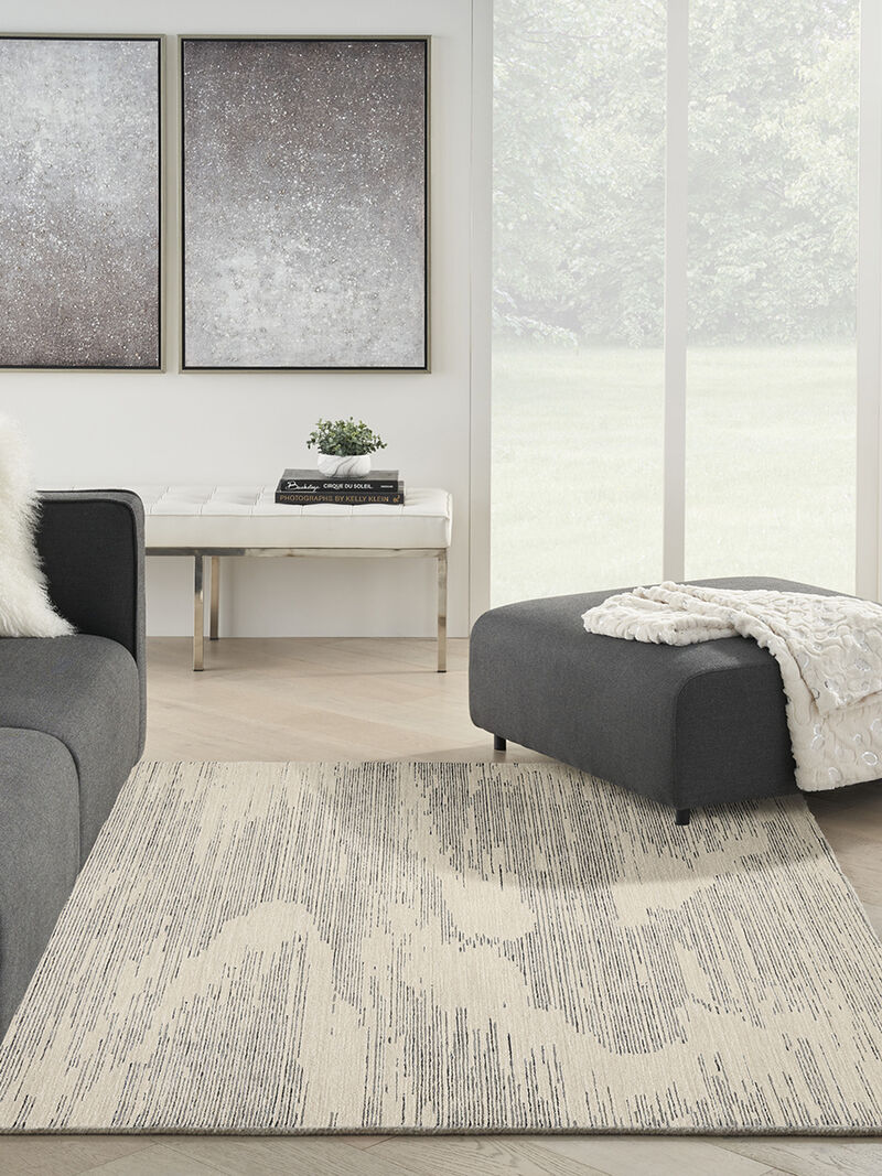 Ma30 Star SMR02 Ivory/Gray 5'3" x 7'3" Rug