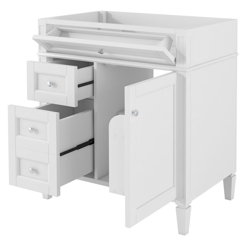 30" Freestanding Bathroom Vanity Without Top Sink image number 3