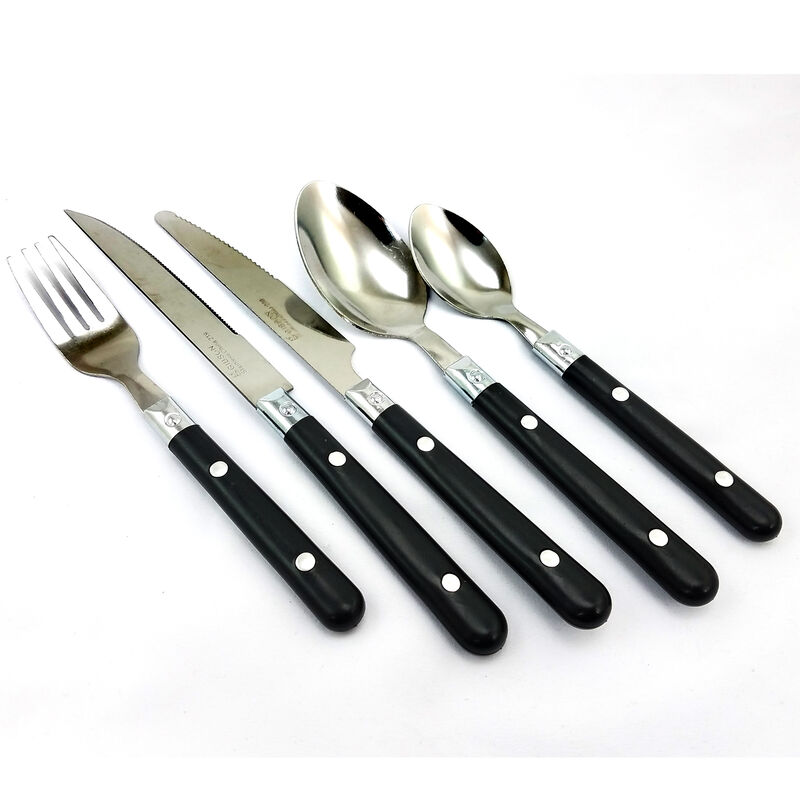 Gibson Home Casual Living 58 Piece Stainless Steel Flatware Set in Black image number 0