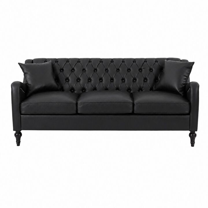 Zutung PU Leather 3‑Seater Sofa