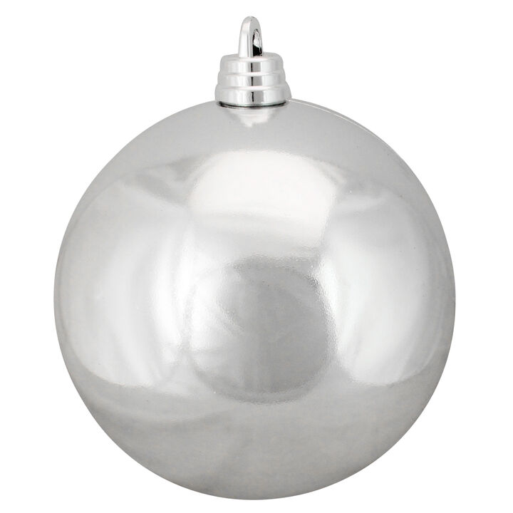 Silver Splendor Shatterproof Shiny Commercial Christmas Ball Ornament 12" (300mm)