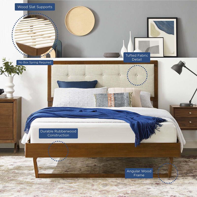 Modway - Willow King Wood Platform Bed with Angular Frame