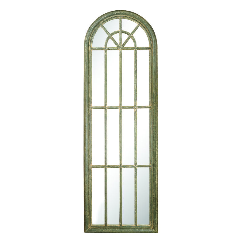 Arched Windowpane Mirror