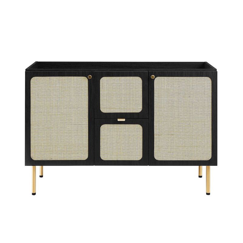 Modway Chaucer 48 Bathroom Vanity Black with Dual Ceramic Sink Basin, 48 Inches Double image number 6