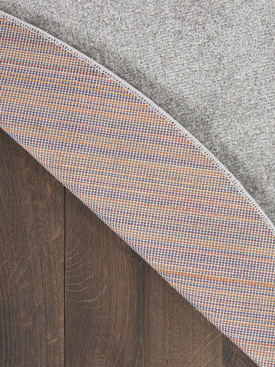 Nourison Essentials NRE01 Silver/Gray 10' x Round Rug