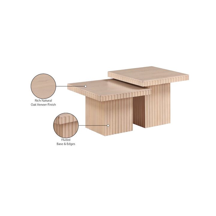 Meridian Furniture Spencer Natural Oak Veneer Coffee Table