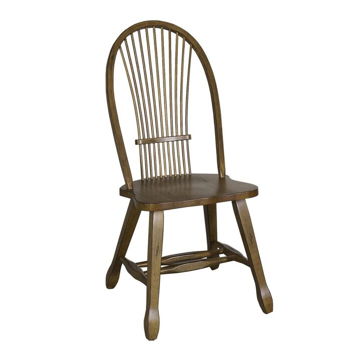 Liberty Furniture Treasures Sheaf Back Side Chair - Oak in Rustic Oak