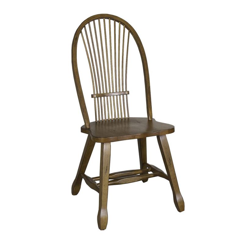 Liberty Furniture Treasures Sheaf Back Side Chair - Oak in Rustic Oak image number 0