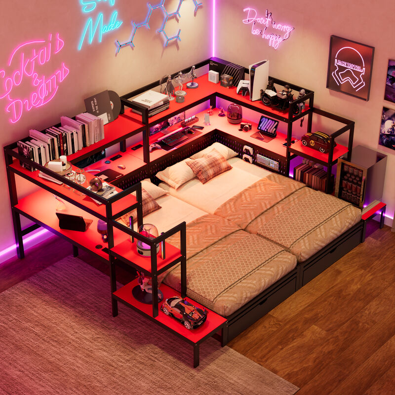 Merax Twin Size Multi-Functional Gaming Daybed image number 1