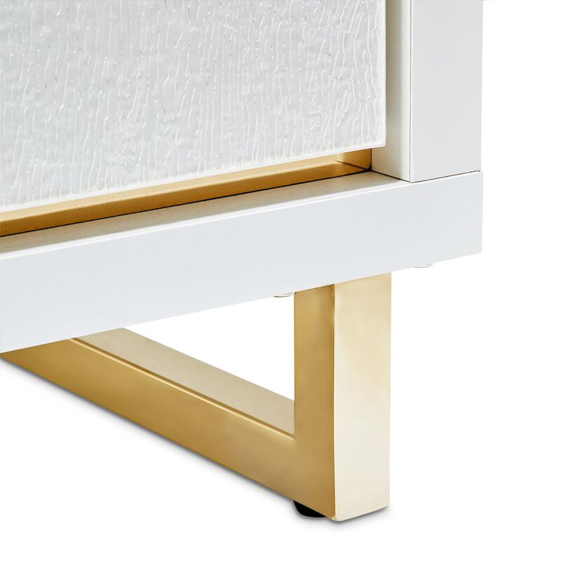 Michael Amini Palm Gate 6-Drawer Chest - Cloud White