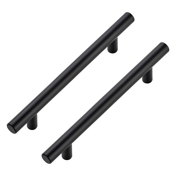 JOY DECOR 60 Pack Cabinet Handles, Black Cabinet Pulls, 5 in Hole Center Kitchen Hardware, Stainless Steel T Bar Handles for Dre