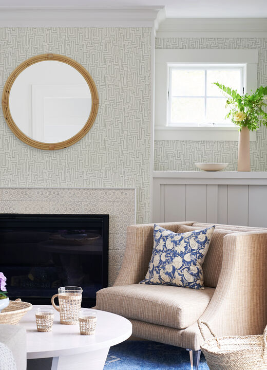 Ramble Grey Geometric Wallpaper