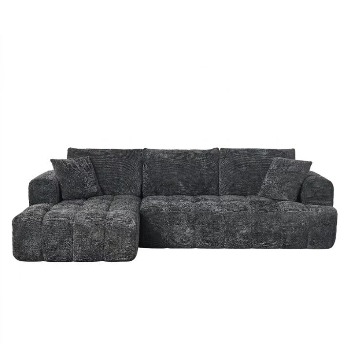 Criki Chenille L-Shape Sectional Sofa