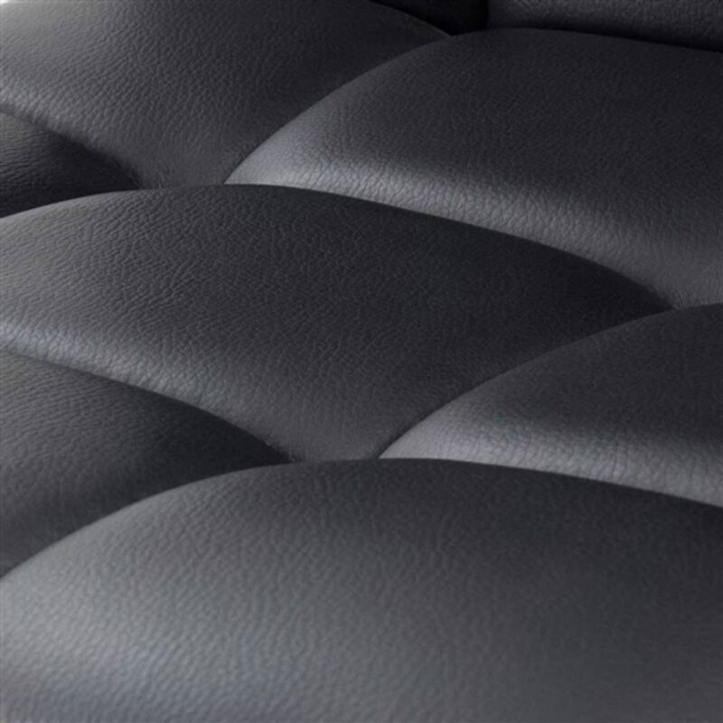 Set of 2 Faux Leather Barstools – Low Back with Swivel Function for Modern Kitchen or Home Bar