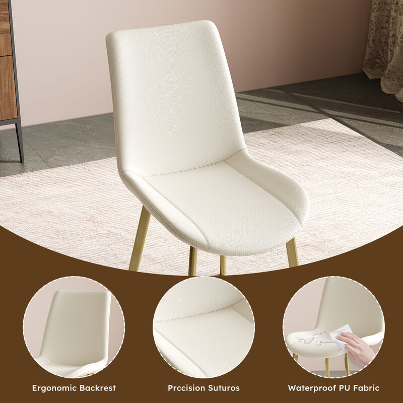 GOODSILO Modern Industrial Design Dining Chairs Set of Four with Ergonomic Comfort image number 5