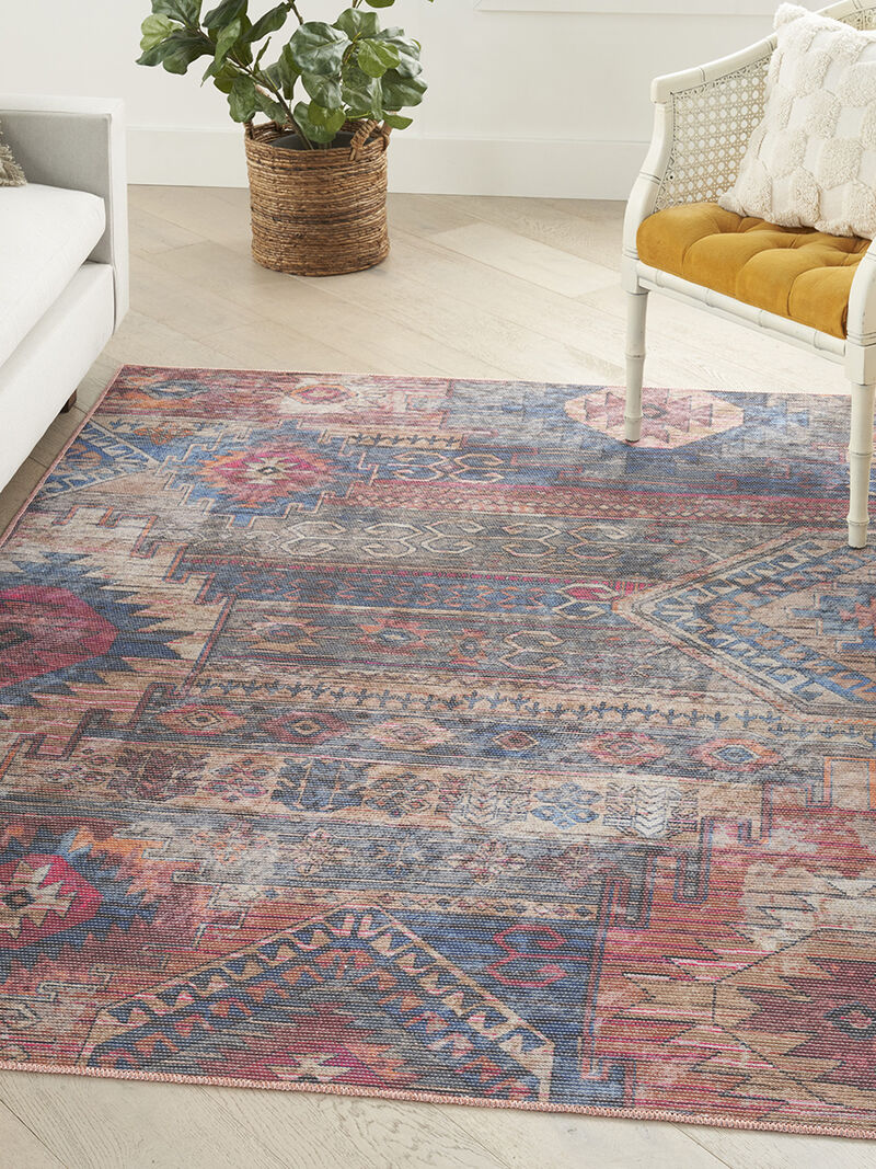 Machine Washable Series 1 SR106 Multicolor 4' x 6' Rug