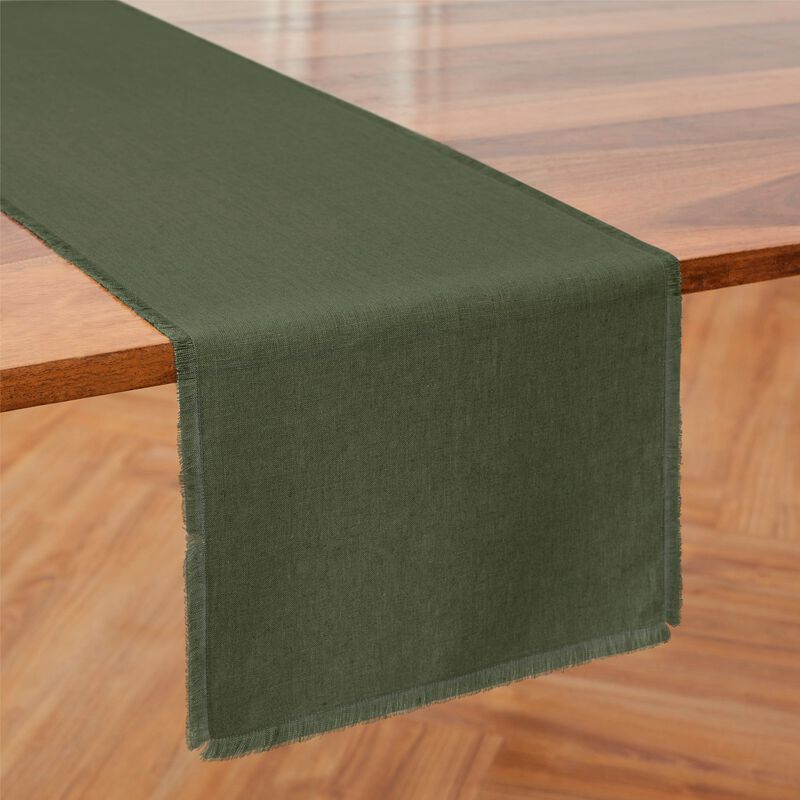 Linen Table Runner - Fringe image number 4