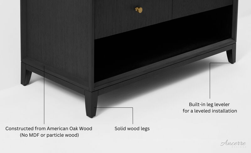 Momo 48 in. Dark Oak Bath Vanity Set with White Quartz Vanity Top and White Undermount Basin