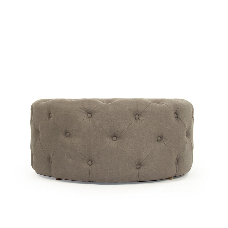 Round Tufted Ottoman image number 0